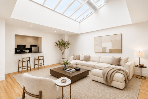 Floor plan for 3 beds, 1 bath, 850 sqft